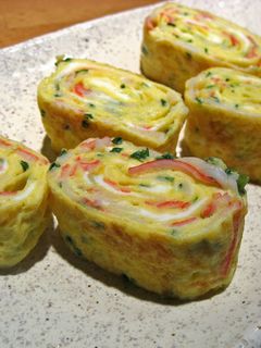 カニかま&ねぎ入り だし巻き卵-レシピのメイン写真