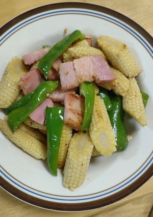 ベビーコーンとベーコンのバター醤油炒め-レシピのメイン写真