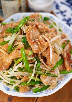 豚バラにらもやしの♪おかかポン酢炒め🤩🍚-レシピのメイン写真