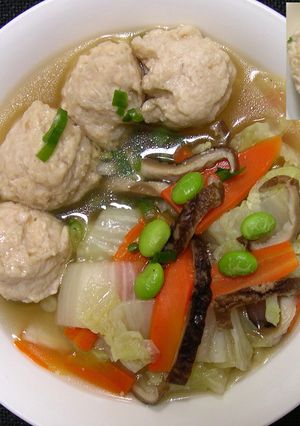 ふわっとろっ★鶏つくねの中華スープ-レシピのメイン写真