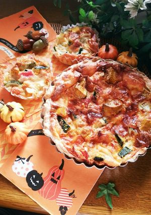 ハロウィンに簡単パンプキンキッシュ-レシピのメイン写真