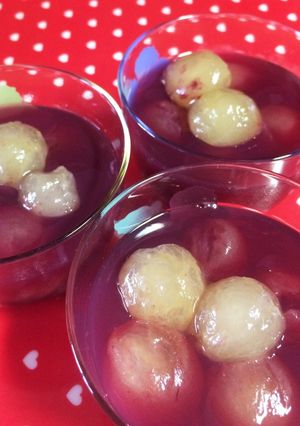 秋の味覚♪ 大人の巨峰ゼリー-レシピのメイン写真
