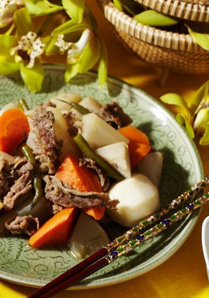 秋野菜と牛肉のさっぱり煮込み-レシピのメイン写真
