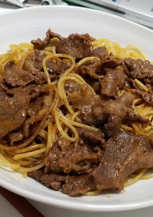焼き肉パスタ-レシピのメイン写真