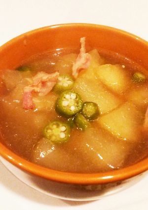 健康的♪冬瓜とオクラの野菜だしスープ-レシピのメイン写真