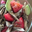 アボカド舞茸トマトのワサビ醤油サラダ