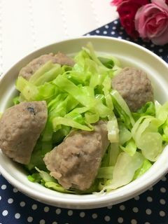 レンジで☆つみれとキャベツのほっこり煮-レシピのメイン写真