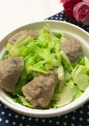 レンジで☆つみれとキャベツのほっこり煮-レシピのメイン写真