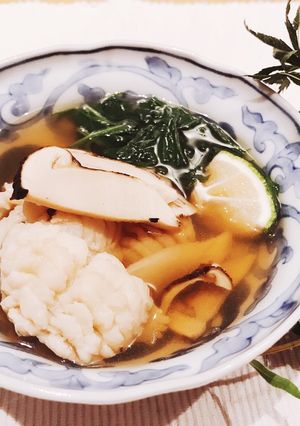松茸と鱧の鍋仕立て☆-レシピのメイン写真
