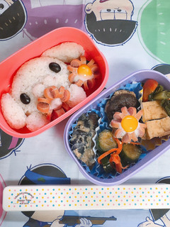 お花を持ったうさぎさん弁当-レシピのメイン写真