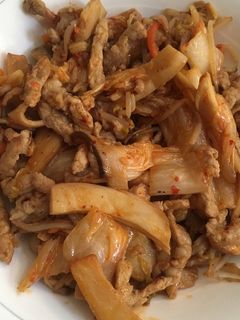 ご飯が進む!簡単豚野菜キムチ炒め-レシピのメイン写真