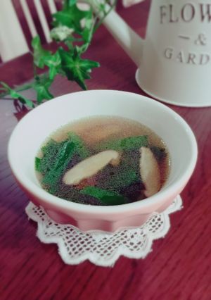 即デキ簡単♡生姜が香るニラと椎茸のスープ-レシピのメイン写真