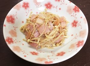 えのきとハムのバター醤油炒め-レシピのメイン写真
