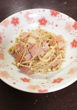 えのきとハムのバター醤油炒め-レシピのメイン写真
