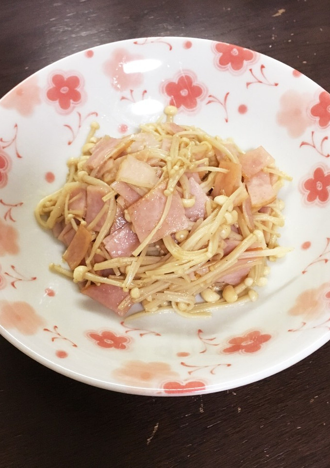 えのきとハムのバター醤油炒め-レシピのメイン写真