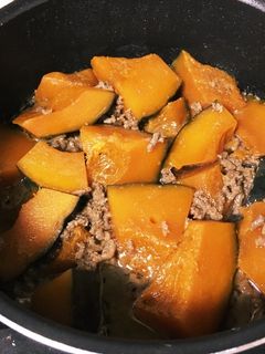 かぼちゃの煮付け★ミンチ入り-レシピのメイン写真