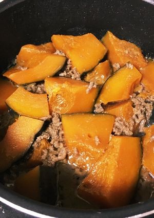 かぼちゃの煮付け★ミンチ入り-レシピのメイン写真