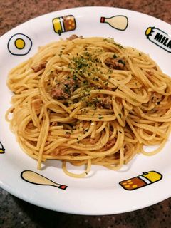 餃子の残った具でリメイク。ピリ辛餃子スパ-レシピのメイン写真