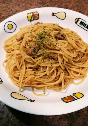 餃子の残った具でリメイク。ピリ辛餃子スパ-レシピのメイン写真