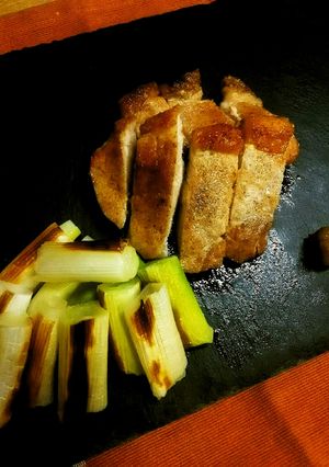 魚グリルで簡単！豚肉とねぎの塩胡椒焼き♪-レシピのメイン写真