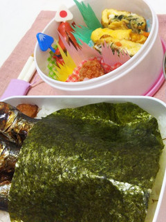 斬新。お昼寝。魚の丸干し弁当。-レシピのメイン写真
