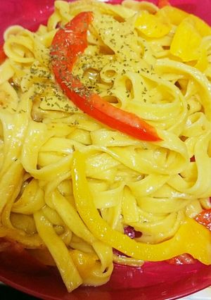簡単コーンクリームパスタ-レシピのメイン写真