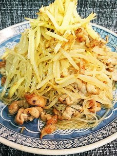 豚肉焼き・もやしと春雨サラダ-レシピのメイン写真