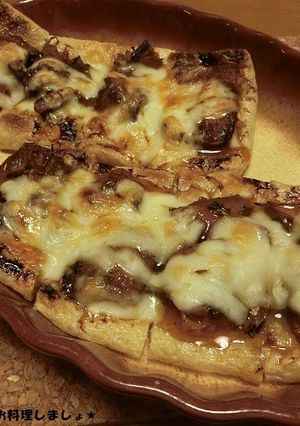 簡単★油揚げといわし蒲焼きのチーズ焼き-レシピのメイン写真