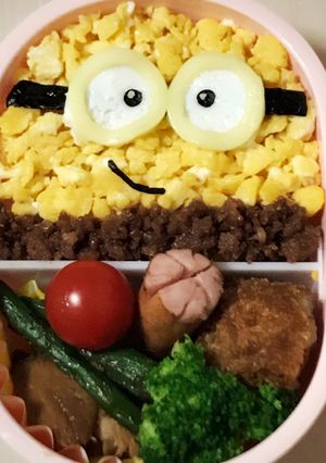 ★簡単★ミニオン ボブのそぼろ弁当♪-レシピのメイン写真