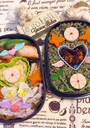 ハート天使 よもぎ玄米ご飯 めかじき塩麹-レシピのメイン写真