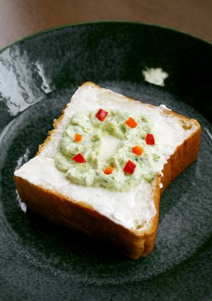 小さなクリスマスリースのウェーブトースト-レシピのメイン写真