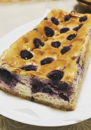 半熟ブルーベリーチーズケーキ♡粉不要-レシピのメイン写真