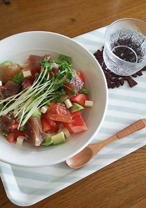 1人ランチに☆醤油麹でロミロミ風丼-レシピのメイン写真