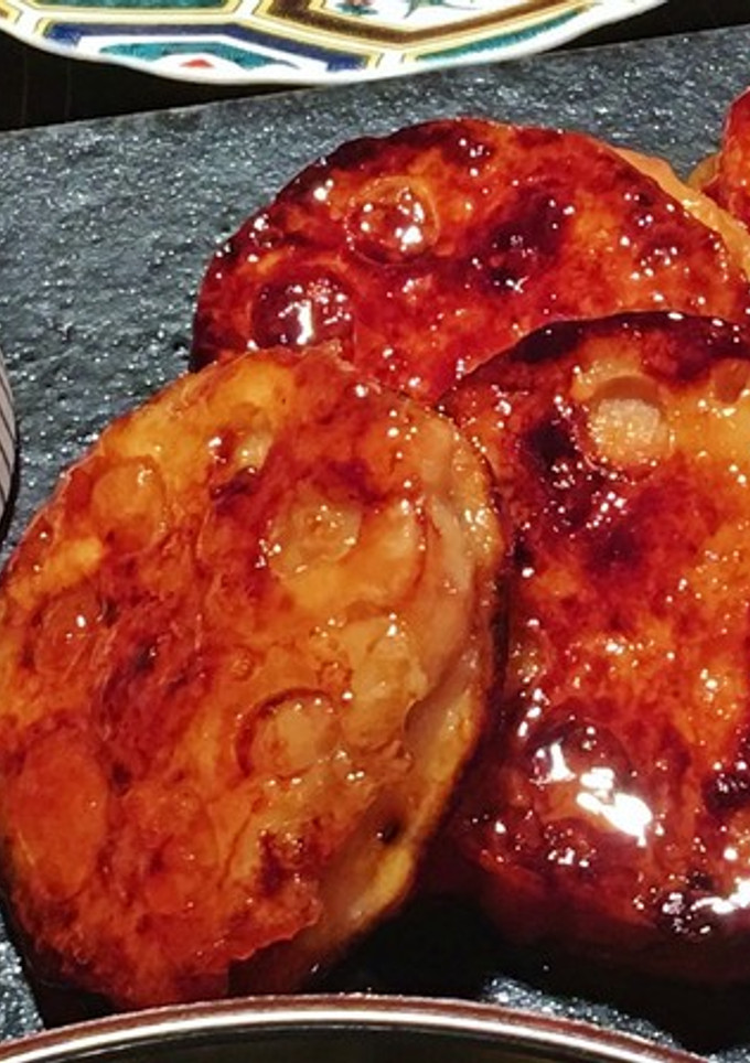 おうち和食☆月見蓮根はさみ焼き-レシピのメイン写真