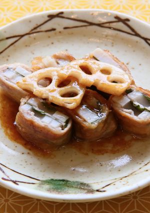蓮根と豚肉のミルフィーユ｜鳴門-レシピのメイン写真