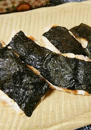 鶏むねの梅のり焼き-レシピのメイン写真