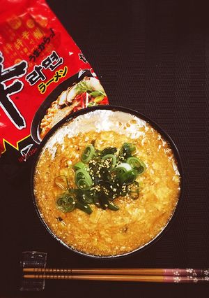 やわうま♪明太豆腐のかきたま辛ラーメン-レシピのメイン写真
