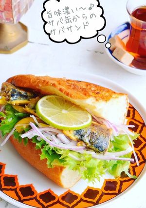 鯖缶で10分完成！鯖ピカタの鯖サンド-レシピのメイン写真