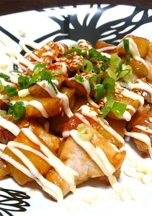 即席ごちそう！豚肉とジャガイモの甘酢マヨ-レシピのメイン写真