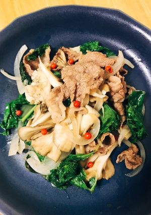 ケールと牛肉の塩レモン炒め-レシピのメイン写真