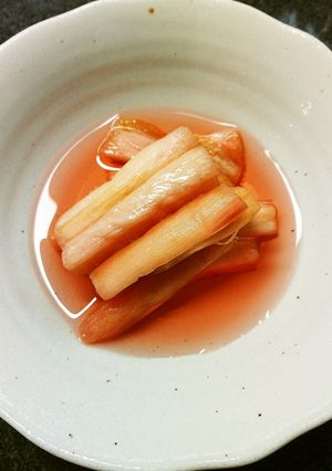 伝統野菜！加賀野菜「赤ずいき」甘酢漬け-レシピのメイン写真