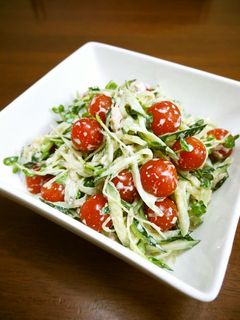胡瓜とトマトのサラダ♪ツナマヨぽん酢♪-レシピのメイン写真