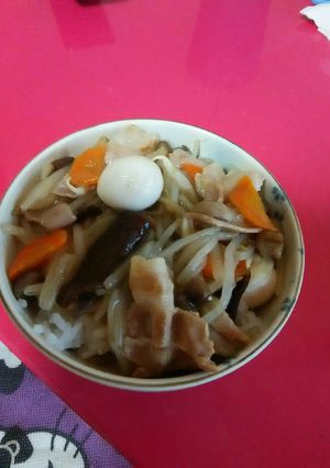 給料日前こそ☆もやしときのこの中華丼♪-レシピのメイン写真
