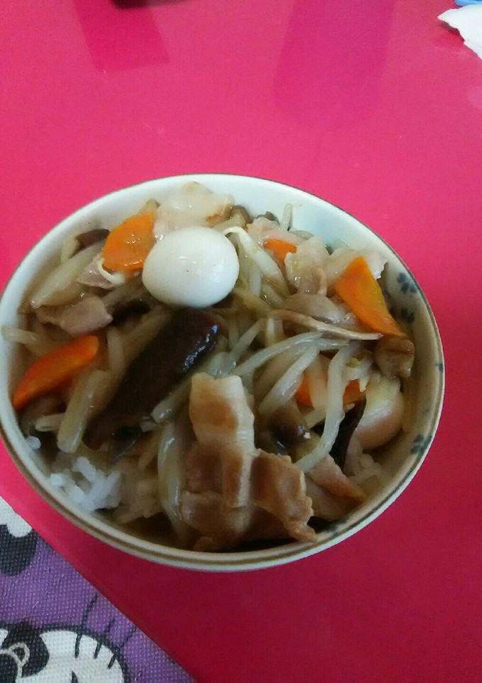 給料日前こそ☆もやしときのこの中華丼♪-レシピのメイン写真