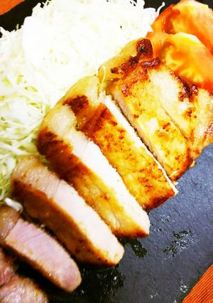 簡単！豚カツ肉の味噌漬けDEトンテキ♪-レシピのメイン写真