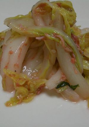 白菜の梅肉炒め-レシピのメイン写真