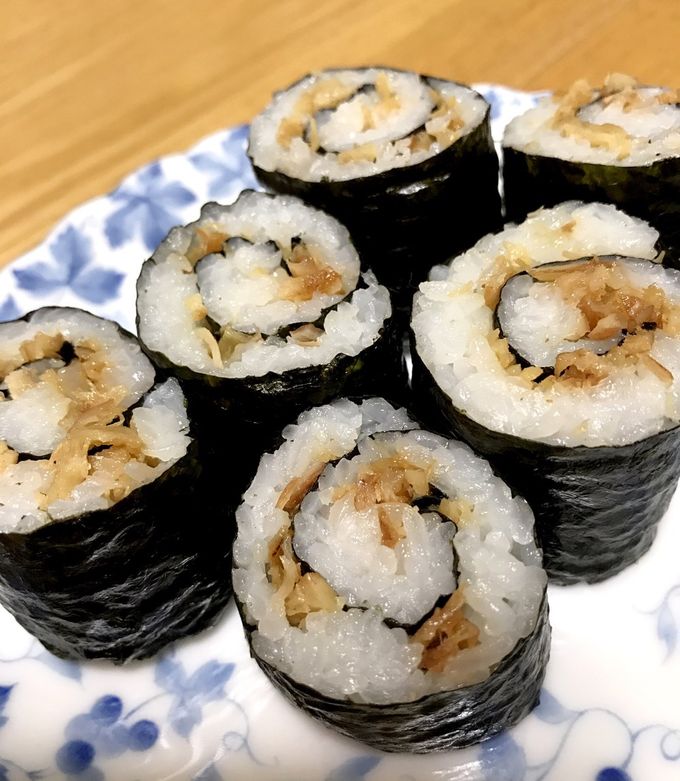 さきいかの消費に☆刻みさきいかの海苔巻き by だのん☆彡