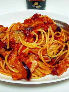 ナスとベーコンのトマトソースパスタ-レシピのメイン写真