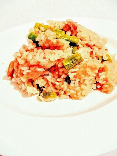炊飯器で簡単トマトごはんインゲン入り-レシピのメイン写真