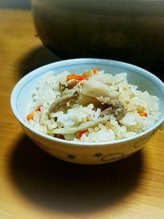 鶏と山芋 れんこんの炊き込みご飯-レシピのメイン写真